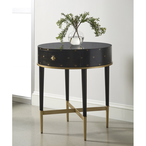 Pulaski Soft Black Round Accent Table with Storage Wayfair